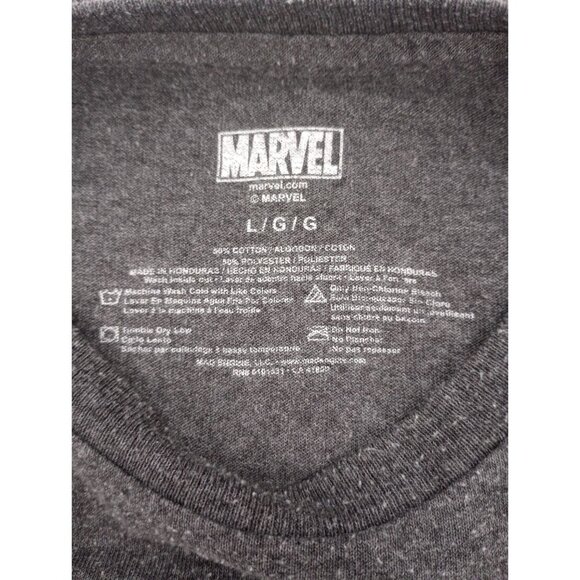 Marvel Deadpool Riding Unicorn Rainbow Gray Graphic T-Shirt Adult Size Large - Picture 7 of 11